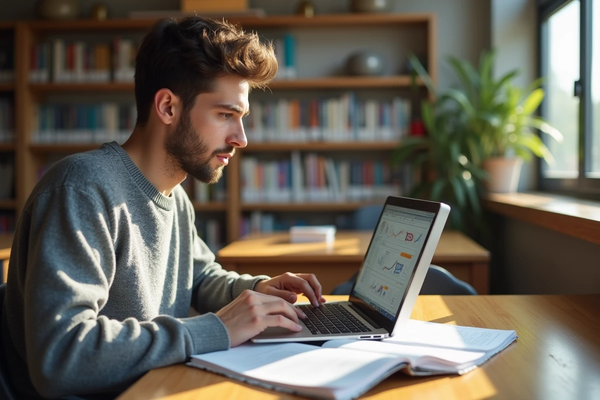 Etudiant en salle d