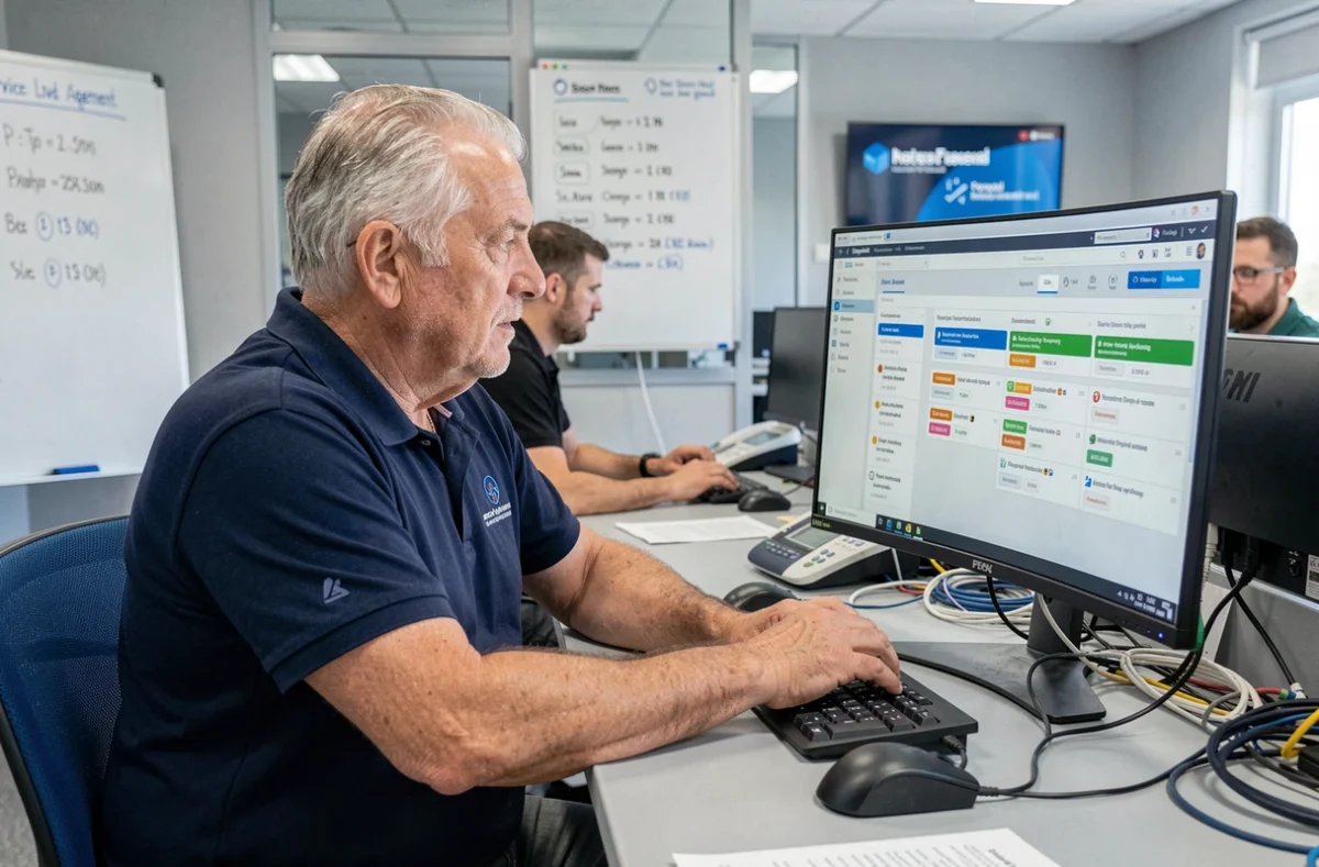 Technicien IT senior gérant des tickets d'assistance dans un centre de support informatique référencé en région sud pour Infopro