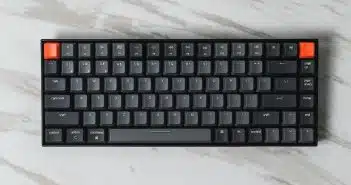 black and orange computer keyboard