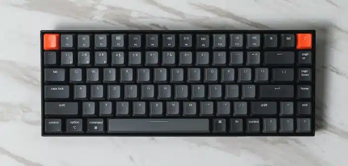 black and orange computer keyboard