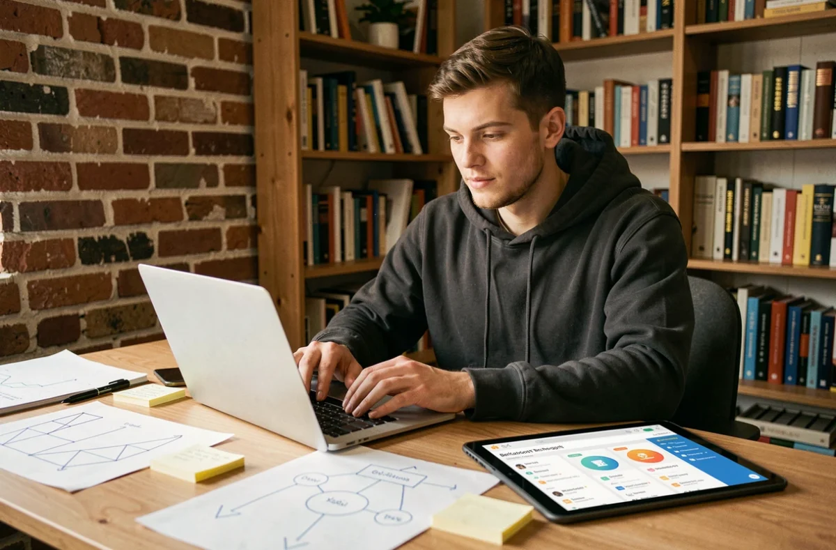 Développeur travaillant sur une plateforme EdTech pour Marmignon Brothers à Berlaimont
