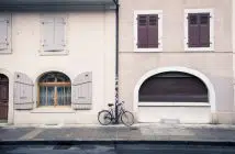 commuters bike parked on light post